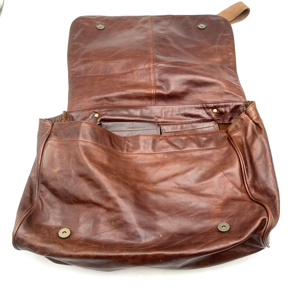 DeCoro leather Messenger Bag Full Grain Laptop Satchel Work Bag Men Office - Picture 6 of 16
